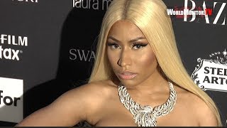 Nicki Minaj arrives at 2017 Harpers Bazaar Icons Party [upl. by Daffy]