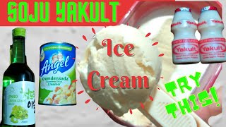 Soju Yakult Ice Cream  Yakult Ice Cream with a twist 😄 [upl. by Pietrek]