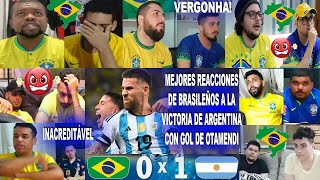 MEJORES REACCIONES DE BRASILEÑOS A BRASIL 0X1 ARGENTINA CON GOL DE OTAMENDI Y POLÉMICA EN LAS GRADAS [upl. by Lange]