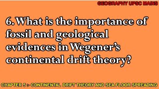 56 Fossil and Geological Evidence in Wegener’s Continental Drift Theory [upl. by Arianie645]