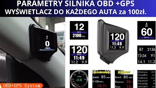 Uniwersalny wyświetlacz parametrów silnika HUD OBD GPS za 100zł do każdego auta z OBD2 [upl. by Ahsert103]