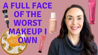 GRWM \\ A FULL FACE OF THE WORST MAKEUP IN MY COLLECTION [upl. by Micki]