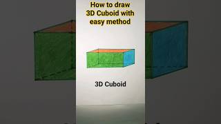 how to draw 3D Cuboid with easy method3D Cuboidshortsytshortsviraltrendingshortsmathstricks [upl. by Zaria]