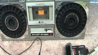 Sharp GF6060 how to play your MP3 music through a 6060 boombox [upl. by Ashely]