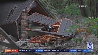 Flash flooding hits Riverside San Bernardino counties forcing evacuations and damaging homes and c [upl. by Nurav]