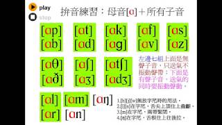 KK音標學習：綜合練習一 母音ɑ啊與所有子音的練習 [upl. by Eleik]