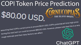 COPI token Price prediction ChatGPT [upl. by Lalla]