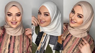 Hazır Eşarp Bağlama Çok Çok Pratik Üst Düzey Kalitede Likralı Türk Penyesi  Turkish Hijab Tutorial [upl. by Constantia542]