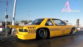 BT Cracy Cab Taxi Yellow PRO MOD UDRA Napierville Dragway 2015 [upl. by Anatolio905]