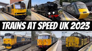 Trains At Speed UK  2023 Compilation [upl. by Liw]