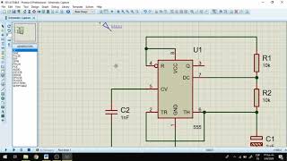 Circuito Integrado 555 Configuración Astable con Proteus  PARTE 1 [upl. by Chirlin]