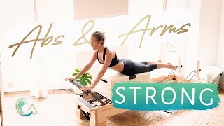 Intermediate Upper body amp Abs PILATES REFORMER WORKOUT [upl. by Relyk893]