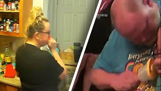 ‘Hero’ Husband Saves Wife Choking on a Meatball [upl. by Adnarem243]