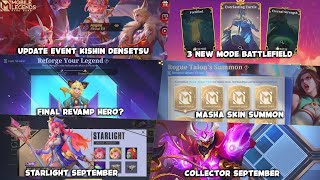 UPDATE 6 EVENT GRATISAN MLBB  3 MODE BARU JOY FINAL REVAMP HERO STARLIGHT amp COLLECTOR SEPTEMBER‼️ [upl. by Nally63]