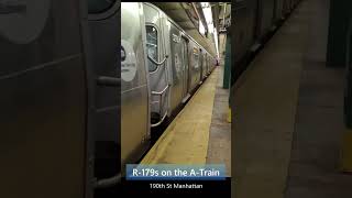 NYC Subway R179 cars departing 190th St on the A Train [upl. by Ramonda]