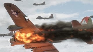 HELL Over Germany Colour RARE Footage of B17s VS Luftwaffe [upl. by Ines]