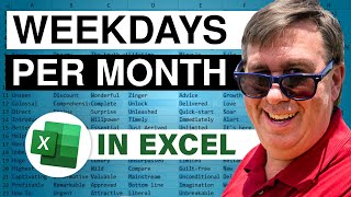 Excel  Quickly Find Out How Many Weekdays Are In Each Month Using This Nifty Trick  Episode 2481 [upl. by Brodie373]