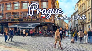 Prague Czechia 🇨🇿  Sunday Walk ☀️  4KHDR Walking Tour ▶114min [upl. by Yonita]