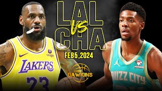 Los Angeles Lakers vs Charlotte Hornets Highlights  February 5 2024  FreeDawkins [upl. by Vinnie623]