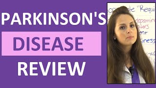 Parkinsons Disease Symptoms Treatment Nursing Care Pathophysiology NCLEX Review [upl. by Leroj661]