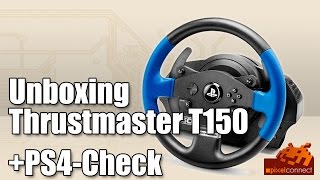 Unboxing Thrustmaster T150  PS4Check Playstation 4 Lenkrad deutsch Test  Review [upl. by Eilagam165]