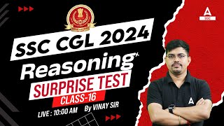 SSC CGL 2024  SSC CGL Reasoning Classes By Vinay Tiwari  SSC CGL Reasoning Previous Year Papers 16 [upl. by Scharaga381]