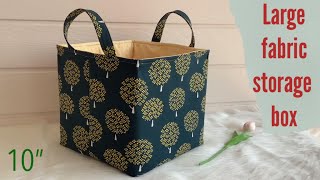 how to sew large fabric storage boxes fabric boxes fabric storage tutorialfabric baskets tutorial [upl. by Isleana]