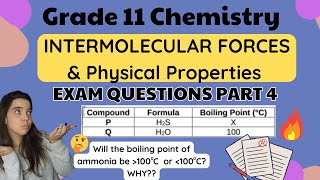 Grade 11 Intermolecular forces Exam Questions Part 4 [upl. by Merriott197]