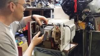 Microwave magnetron walkthrough replacement Parts 1 [upl. by Lachance]