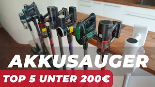 AKKUSAUGER unter 200€ im TEST 2023 SKANDAL aufgedeckt  TOP 5 beste Akkustaubsauger [upl. by Paugh]