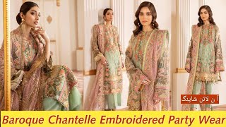 Baroque chantelle chiffon collection 2020UNBOXING Beautiful Master Replica Party Wear Dress [upl. by Alrak]