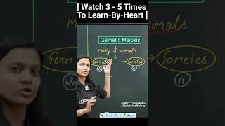 quot GAMETIC MEIOSIS quot Mostly in Animals With QuickShot Biology  Poonam Maam biology neet shorts [upl. by Marcellus133]