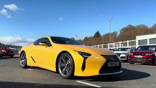 2017 LEXUS LC500 V8 Coupe Metallic Naples Yellow for sale at Castle Motors [upl. by Sholom265]