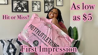 Pretty Little Thing Plus Size Try On Haul  Hit or Miss  First Impression [upl. by Akinej210]