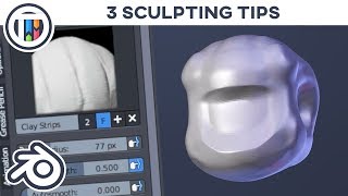 Blender Tutorial  3 SUPER Simple Sculpting Tips for BEGINNERS [upl. by Hoye]