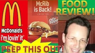 McDonalds® McRib™ Review Peep THIS Out [upl. by Asirap10]