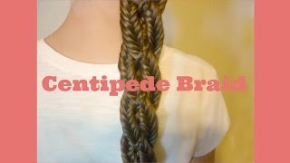 Centipede Braid Hairstyle 4 Strand Fishtail Braid [upl. by Nylorac582]