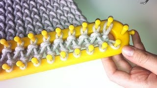 How to Loom Knit a Scarf  Crossed Stockinette Stitch DIY Tutorial [upl. by Amelie]