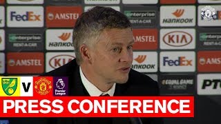 Managers Press Conference  Manchester United v Norwich City  Ole Gunnar Solskjaer [upl. by Barnebas]