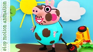 Competitions on bicycles Peppa pig toys stop motion animation english episodes 2018 [upl. by Cohe416]