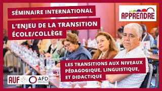 Restitutions détudes Les transitions aux niveaux pédagogique linguistique et didactique [upl. by Aeneus653]