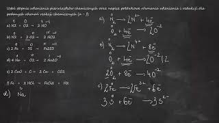 Ustal stopnie utlenienia pierwiastków chemicznych oraz napisz połówkowe równania utleniania [upl. by Lecram216]