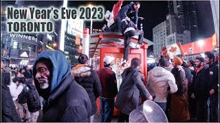 New Year’s Eve 2023  ruckus at Dundas Sq  Toronto [upl. by Eunice43]