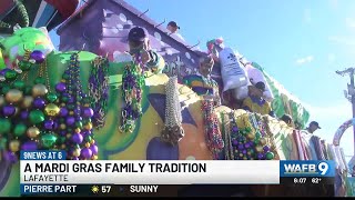 Lafayette Mardi Gras parade brought beads fun and family traditions [upl. by Alroi]