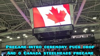 Steelheads vs Wolves Pregame intro ceremonial puck drop And O Canada 🇨🇦 Feb 25 2024 [upl. by Lleddaw710]