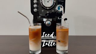 Make An Iced Latte on Lebensstil Kollektion Espresso Coffee Machine [upl. by Zipnick]