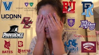 GETTING REJECTED FROM NEARLY ALL COLLEGES  College Decision Reactions [upl. by Eceerahs]