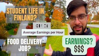 Student Life and FOOD DELIVERY Job in FINLAND  EARNINGS REVEALED  VLOG [upl. by Htiduj147]