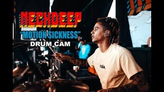 Neck Deep  Motion Sickness  Drum Cam LIVE [upl. by Barrow]