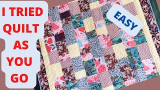 QUILT AS YOU GO EASY AS 123 VERY BEGINNER FRIENDLY quilting quiltblocks [upl. by Tnaryb]